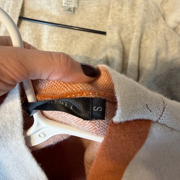 Open-Front Cream & Rust Colorblock Cardigan - Picture 3 of 3